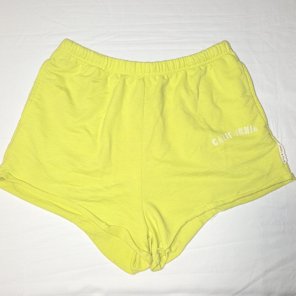 Kendall + Kylie Women's Green Cotton Comfy Shorts Size S